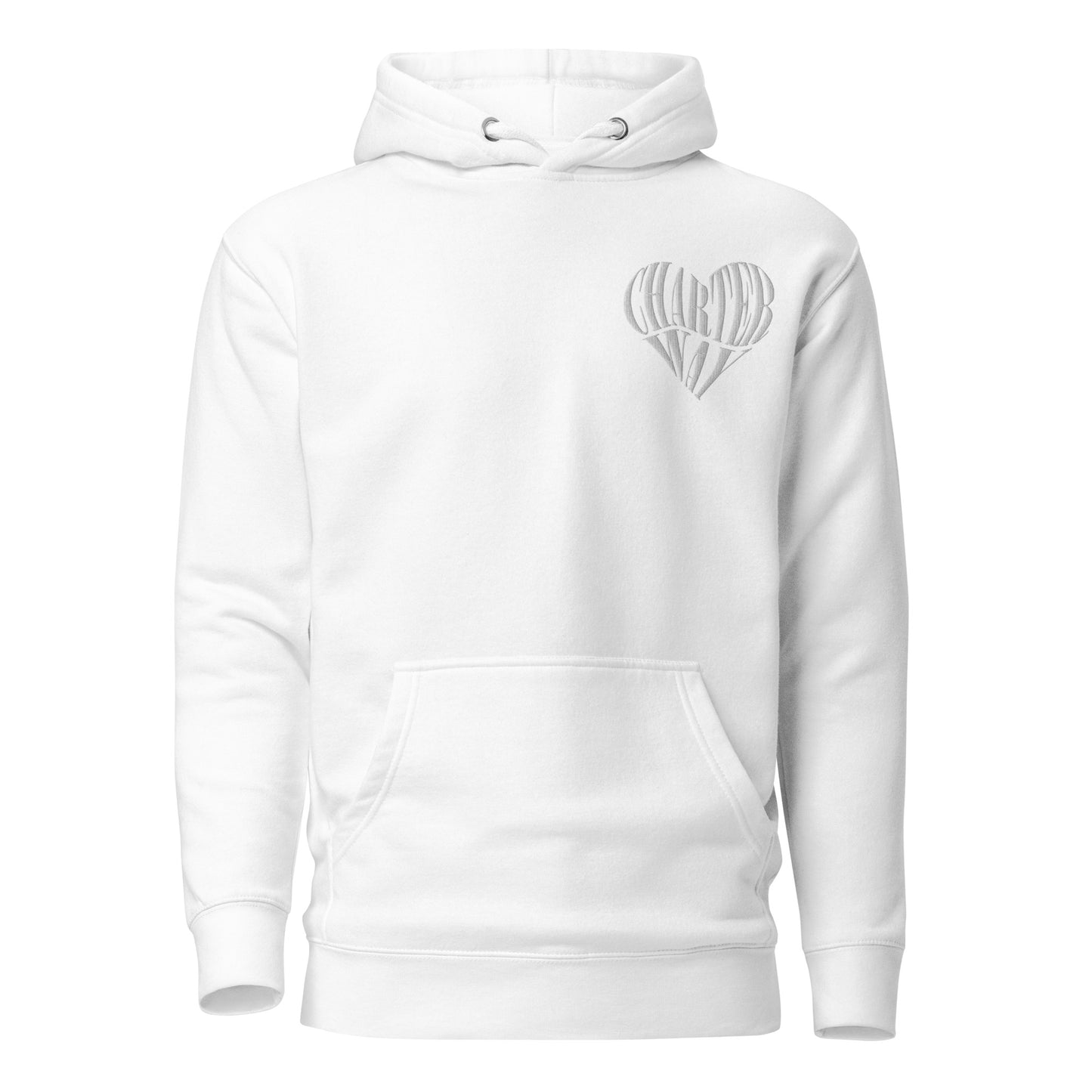White Heart Unisex Hoodie